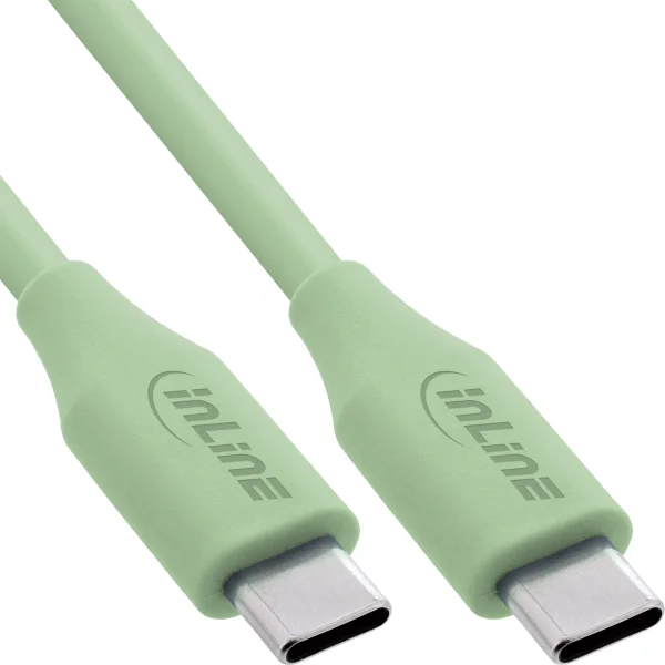 InLine® USB 2.0 Kabel, USB-C Schnellladekabel 100W, Matcha Latte/grün 2m