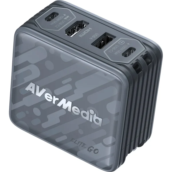 AVerMedia EliteGo (Black) - 100W GaN Ladegerät mit FHD Videoaufnahme