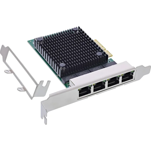 InLine® Quad Netzwerkkarte, PCIe x4, 4-Port RJ45 2,5Gb/s, inkl. low profile