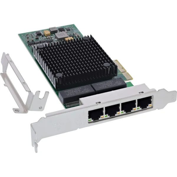 InLine® Quad Gigabit Netzwerkkarte, 4x RJ45 1 Gb/s, PCIe x4