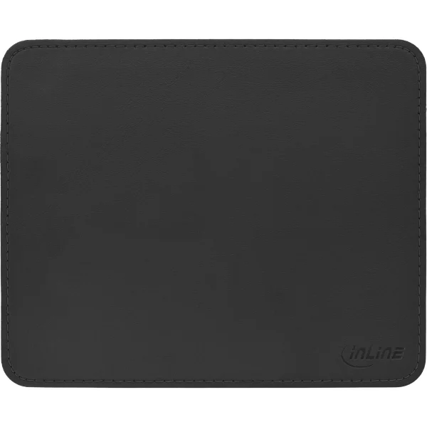 InLine® Maus-Pad Premium Kunstleder, 250x220x3mm, schwarz