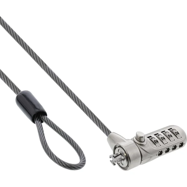 InLine® Notebook Sicherheitsschloss, Zahlenkombination, 2m, 4,4mm