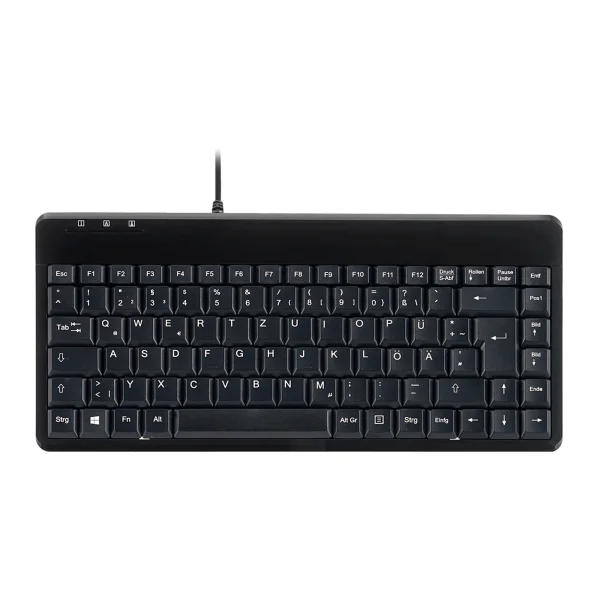 Perixx PERIBOARD-409 U, DE, Mini USB-Tastatur, schwarz
