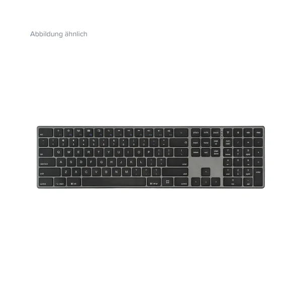 Perixx PERIBOARD-817 DE Kabellose Dual-Mode-Tastatur aus Aluminium, Vollformat