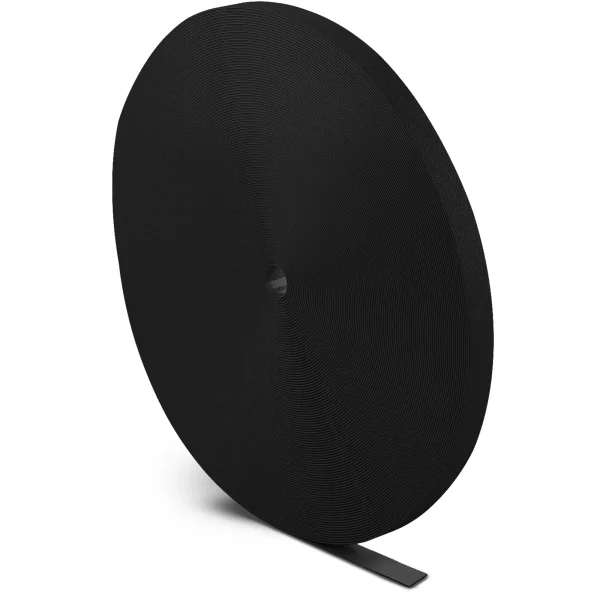 LABEL THE CABLE LTC PRO Roll Strap, doppelseitige Klettbandrolle, 25m, schwarz