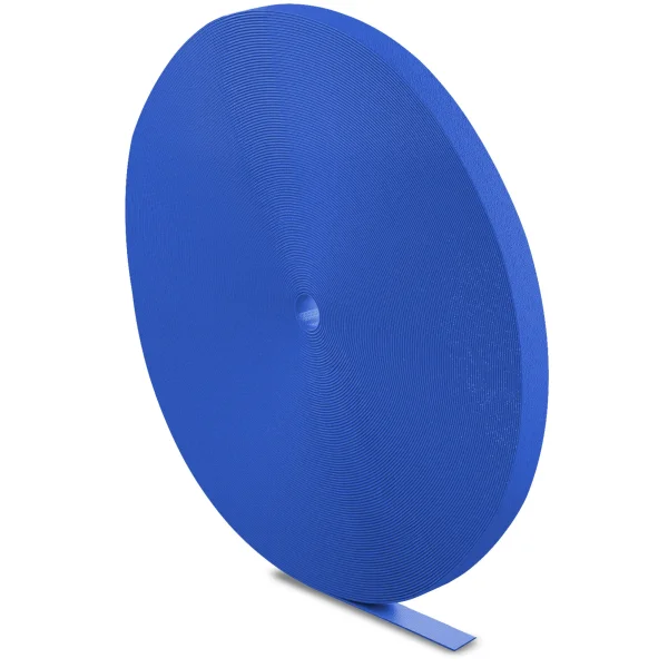 LABEL THE CABLE LTC PRO Roll Strap, doppelseitige Klettbandrolle, 25m, blau