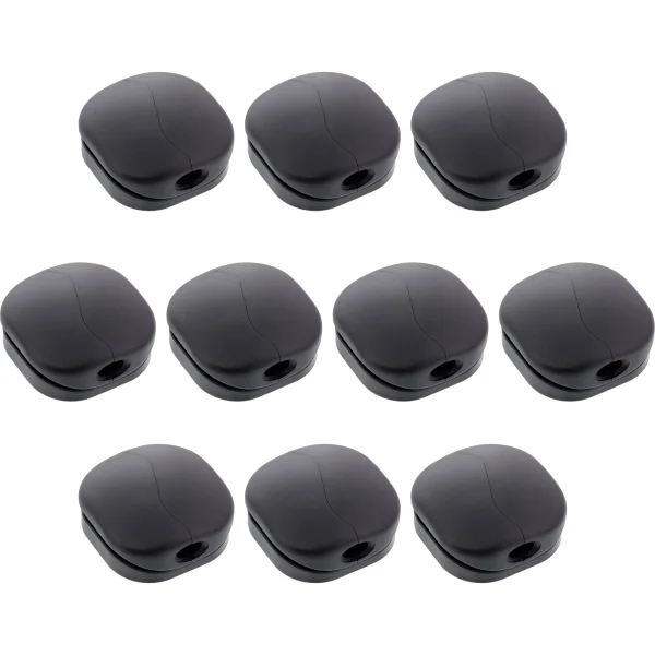 10er Pack InLine® Click Kabelmanager 1-Line, schwarz