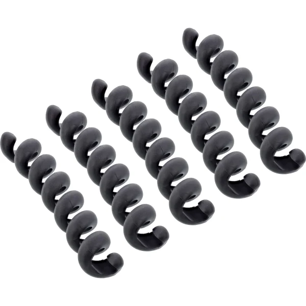 5er Pack InLine® Kabelspirale, Kabelmanager 1-fach, 100x16mm, schwarz