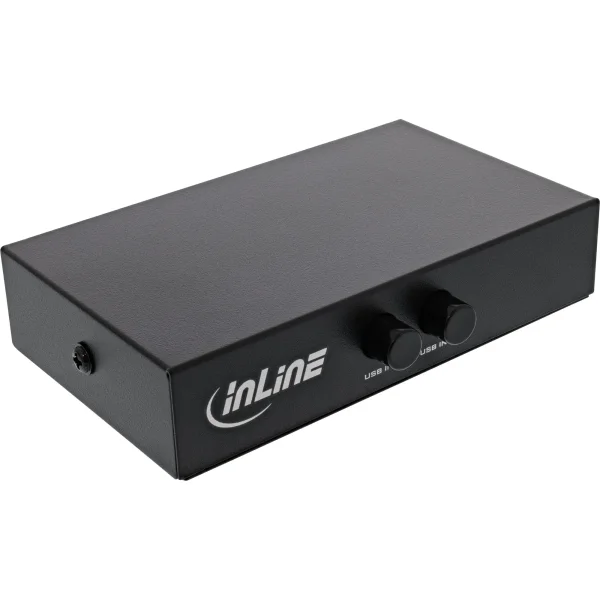 InLine® USB 2.0 Umschalter manuell, USB-A Gerät an 2 Computer