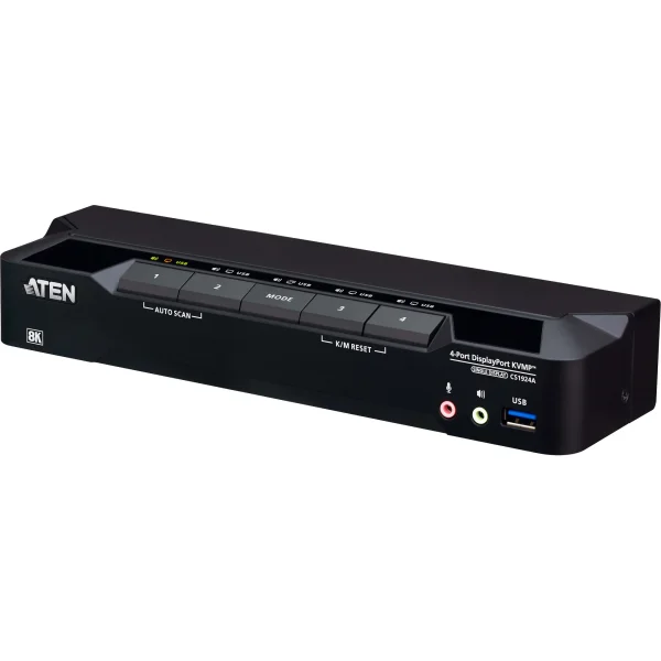 ATEN CS1924A KVMP-Switch 4-fach, DisplayPort, USB 3.0, 8K
