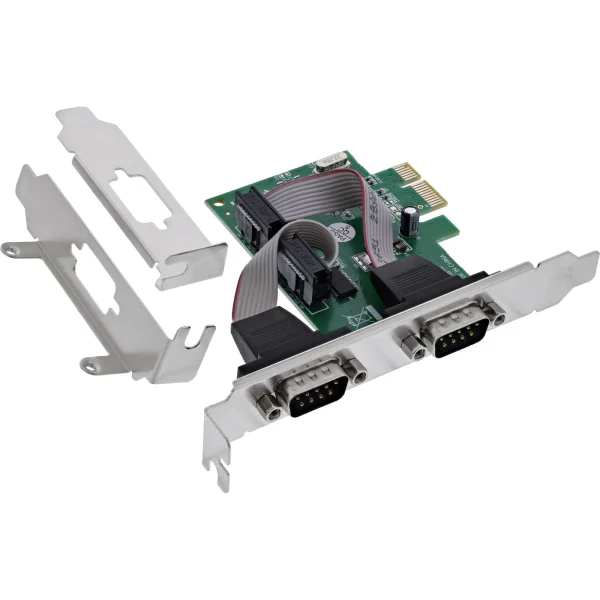 InLine® PCIe 2-Port RS-232 Karte, 2x D-Sub 9 Stecker, inkl. Low-Profile