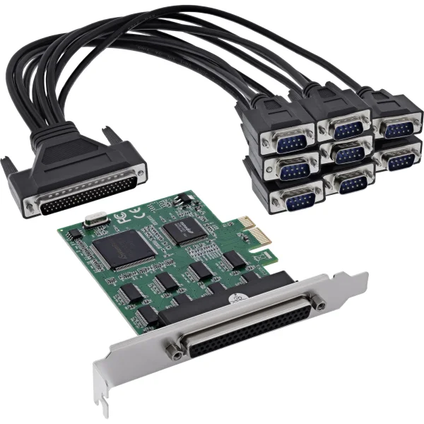 InLine® Schnittstellenkarte, PCIe x1 zu 8x RS-232, D-Sub 9 Stecker