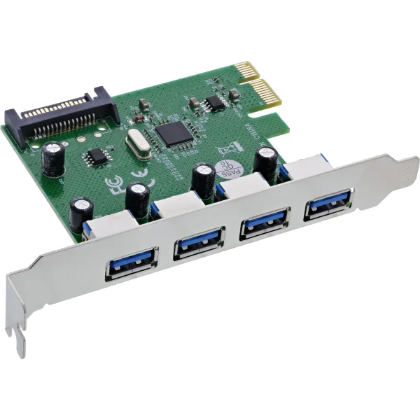 InLine® Schnittstellenkarte, 4x USB-A 3.2 Gen. 1, PCIe x1