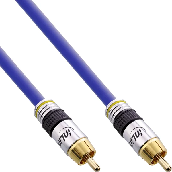 InLine® Cinch Kabel VIDEO & digital AUDIO, PREMIUM, 1x Cinch St / St, 0,5m