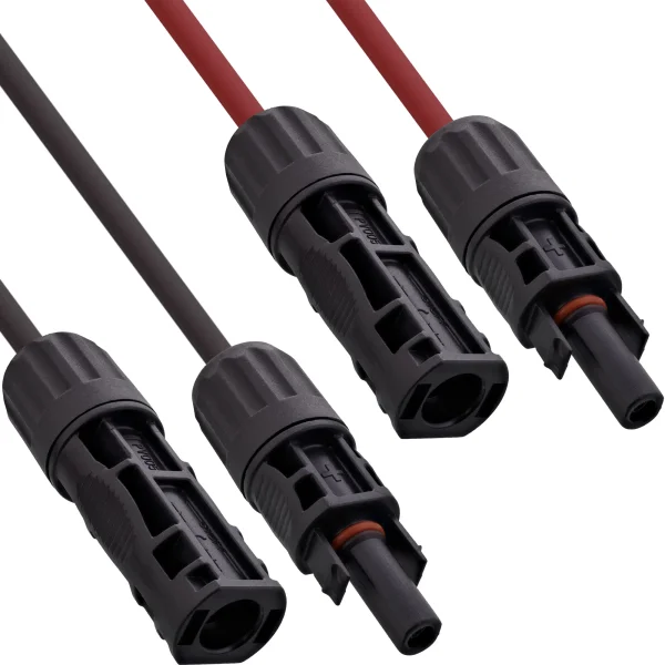 InLine® Solarkabel Verlängerungs-Set inkl. Solarstecker 4mm² schwarz/rot 0,75m