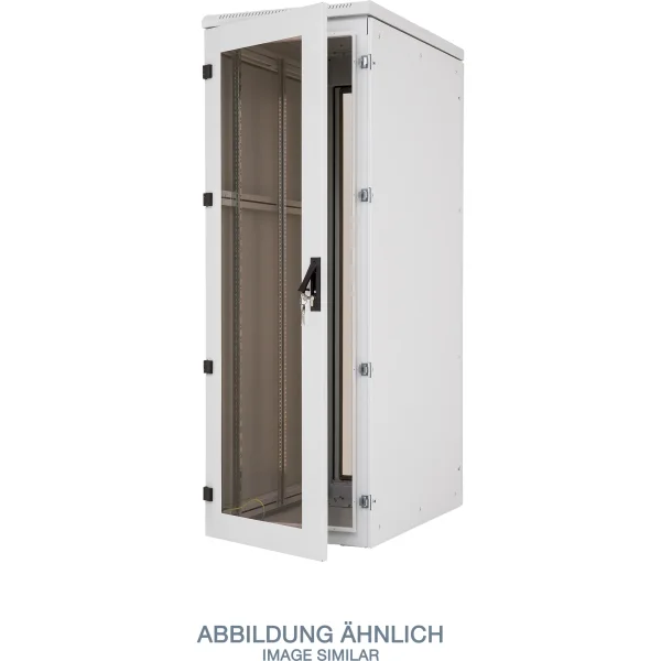 Triton RIE-27-A66-CCX-N1 19" Standschrank 27HE/600x600, IP54, Glastür, grau