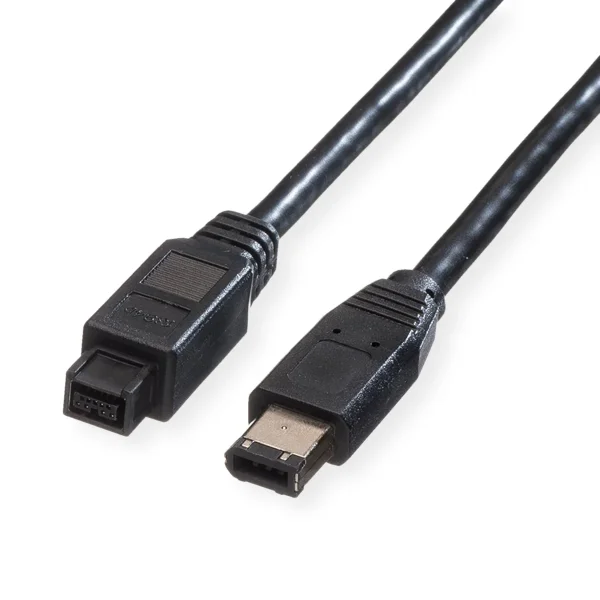 ROLINE IEEE 1394b / IEEE 1394 Kabel, 9/6polig, schwarz, 1,8 m