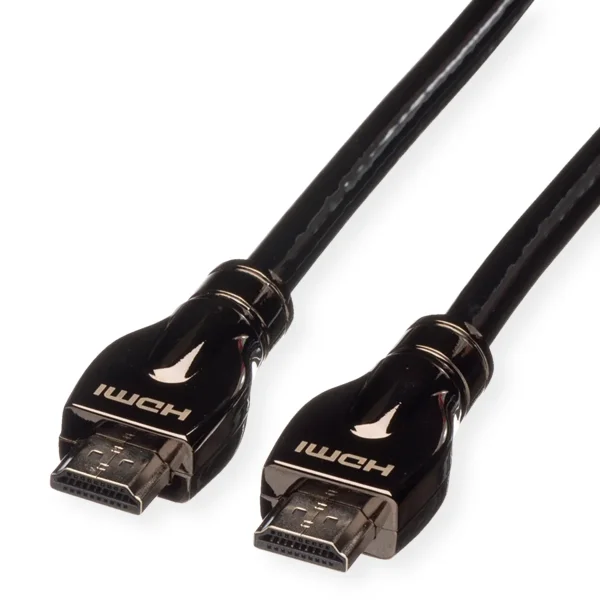ROLINE 4K HDMI Ultra HD Kabel mit Ethernet, ST/ST, schwarz, 10 m