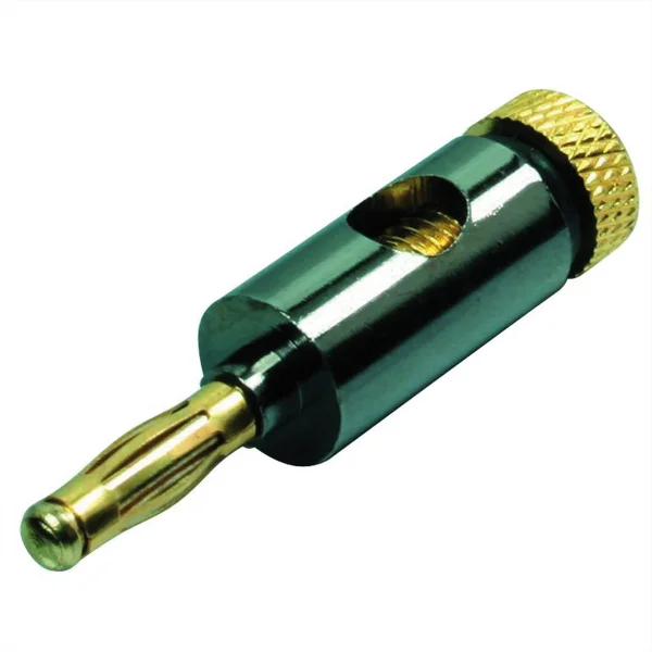 Bananenstecker Metall 4mm, schwarz