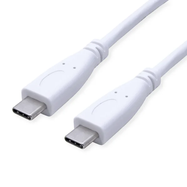 VALUE USB 3.2 Gen 2 Kabel, C-C, ST/ST, 4K UHD-1, 10Gbit/s, Emark, 100W, weiß, 1 m