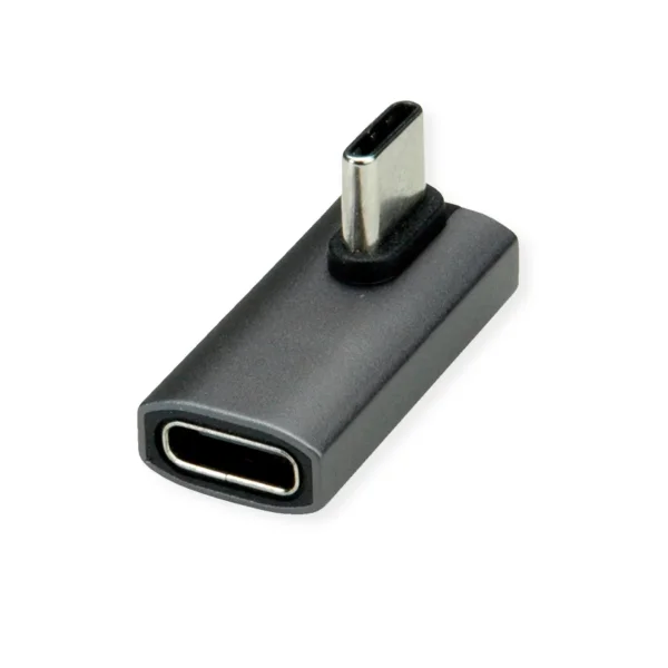 ROLINE USB4 Gen 3x2 Adapter Typ C ST/BU, Aluminium, 90°, gedreht, silberfarben