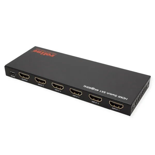 ROLINE 4K HDMI Switch, 5-fach, mit Fernbedienung