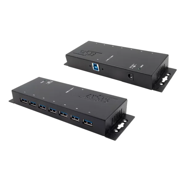 EXSYS EX-1188HMS-3 7 Ports USB 3.2 Gen1 Metall HUB mit 15KV ESD Überspannungs-Schutz