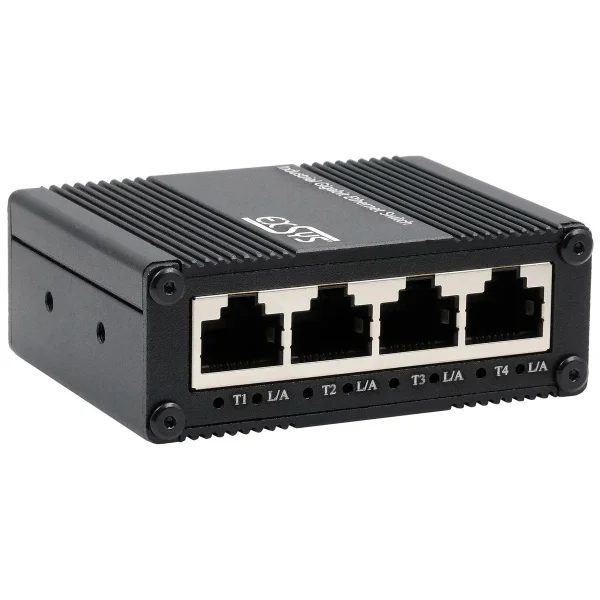 EXSYS EX-62021 5-Port Industrial Gigabit Micro Switch, unmanaged, USB-C Stromversorgung