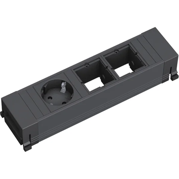 BACHMANN POWER FRAME 1xCEE7/3 2xCM, Kunststoffprofil 0,2m GST18