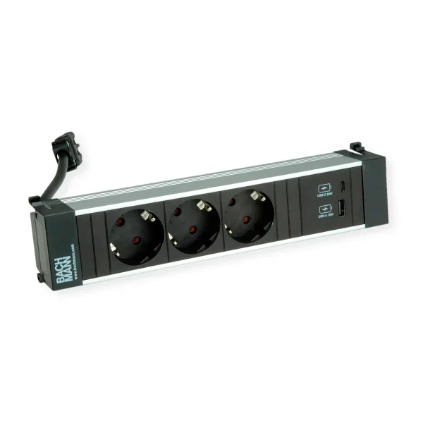 BACHMANN POWER FRAME M 3xCEE7/3, USB A&C 22W Charger 0,2m GST18