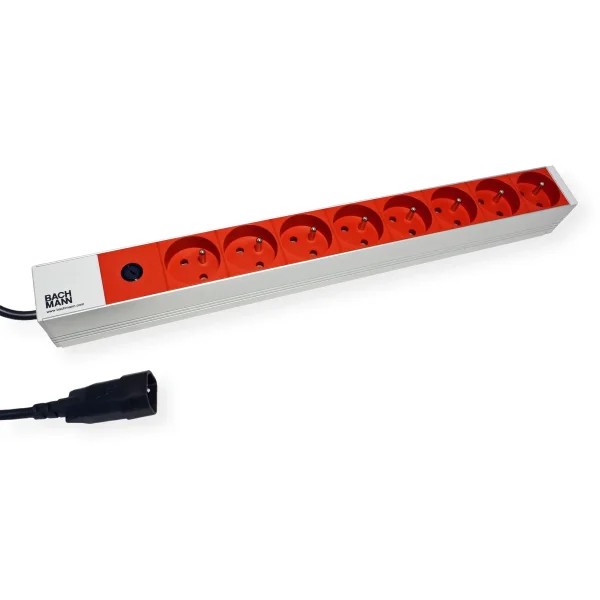 BACHMANN 19" 1HE 8xUTE rt 1xFuse 10A Strom 2,0m