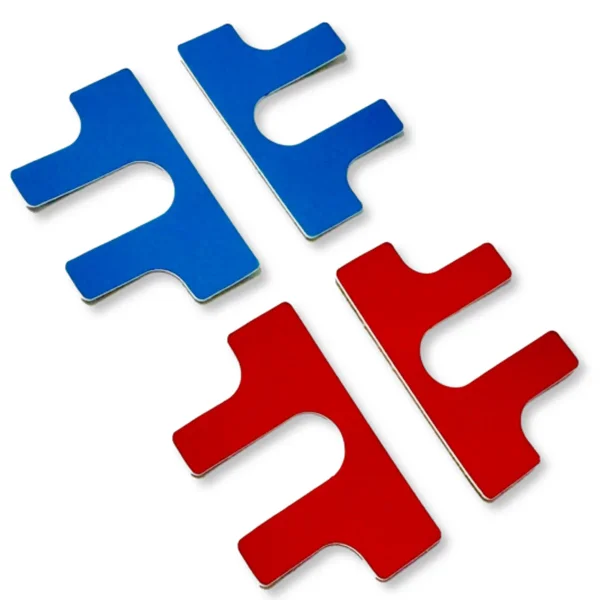 GUDE 7902 Frontetiketten, selbstklebend, rot/blau