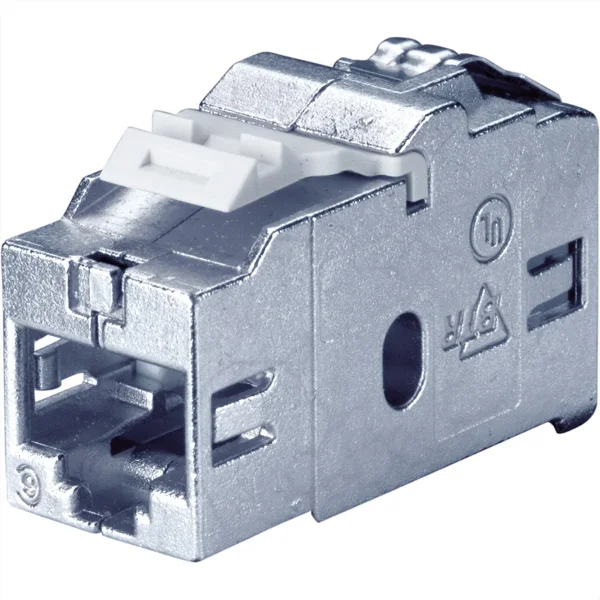 BACHMANN Keystone CAT6 Klasse Ea STP Kupplung RJ45 geschirmt 10GBit, metallic