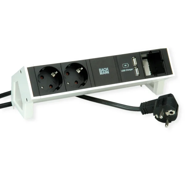 BACHMANN DESK2 2x Schutzkontakt 1x USB Charger 1x CM