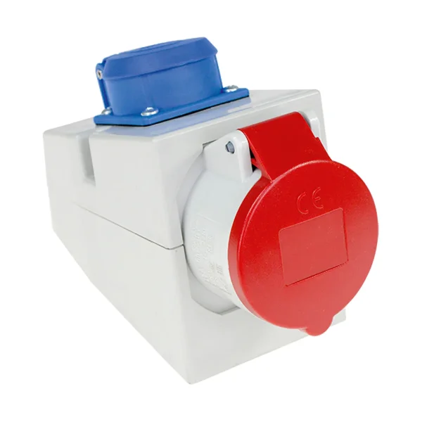 BACHMANN Wand-Kombidose 400V, IEC309 IPX4 5polig Schutzk.dose 230V 16A