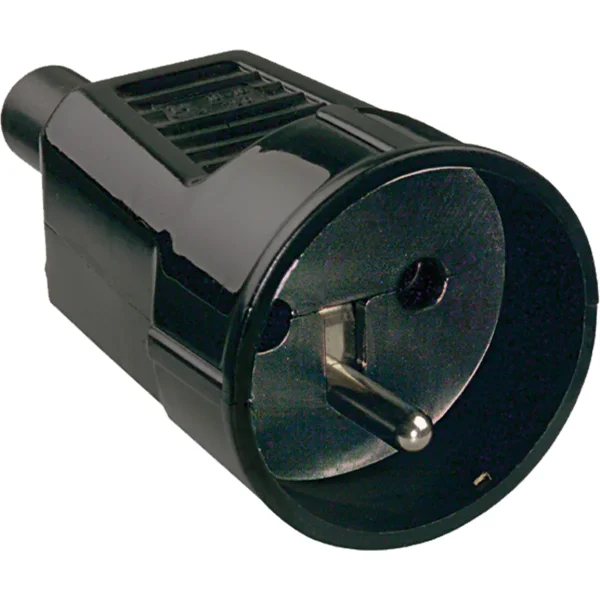 BACHMANN Kupplung mit Erdungsstift, Frankreich Knickschutztülle schwarz