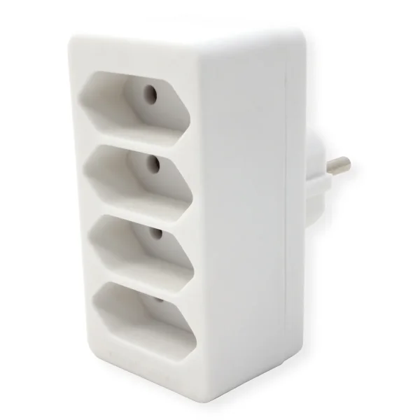 BACHMANN Multistecker 4xEuro, weiß 4x2,5A/230V