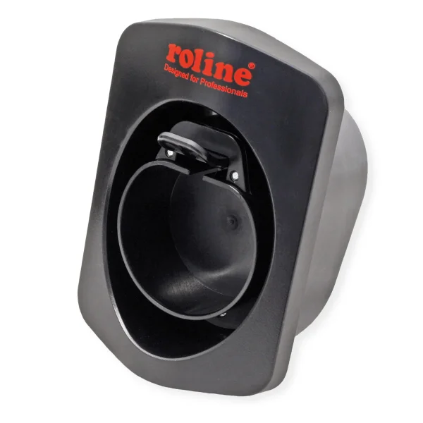 ROLINE Wandhalterung für E-Auto-Ladekabel, mit Kabelablage und Sperrmechanismus