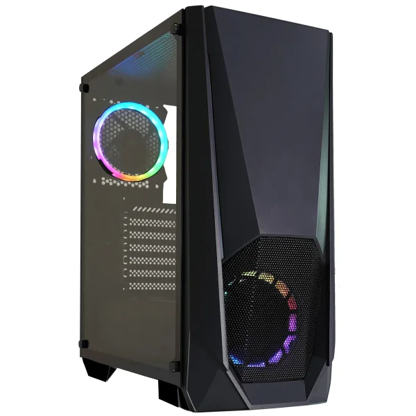 Xilence Xilent Blast X505.ARGB Gaming PC Gehäuse, RGB ATX Midi Tower, schwarz