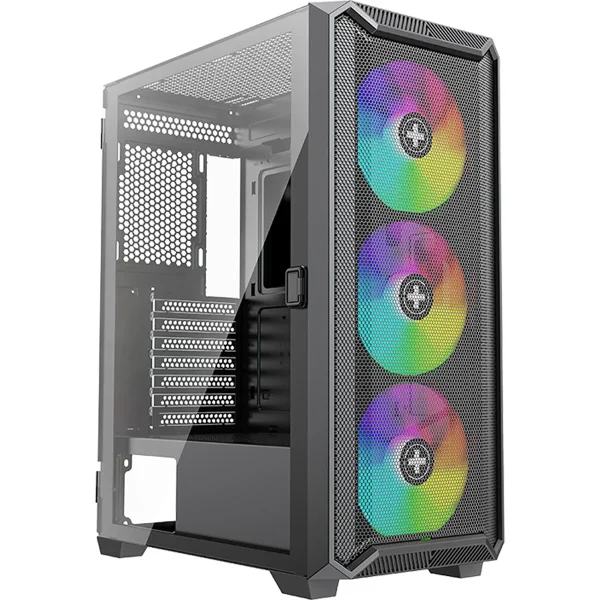 Xilence Xilent Blade II X613 RGB Gaming PC Gehäuse, RGB ATX Midi Tower