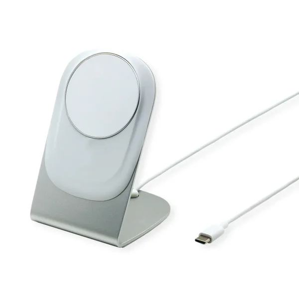 ROLINE Magnet-Induktions-Ladegerät mit Standfuß für Mobilgeräte, 15W