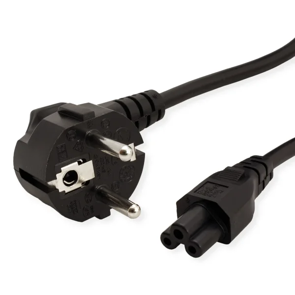 VALUE Netzkabel, 3pol. Notebook-Buchse, schwarz, 3 m