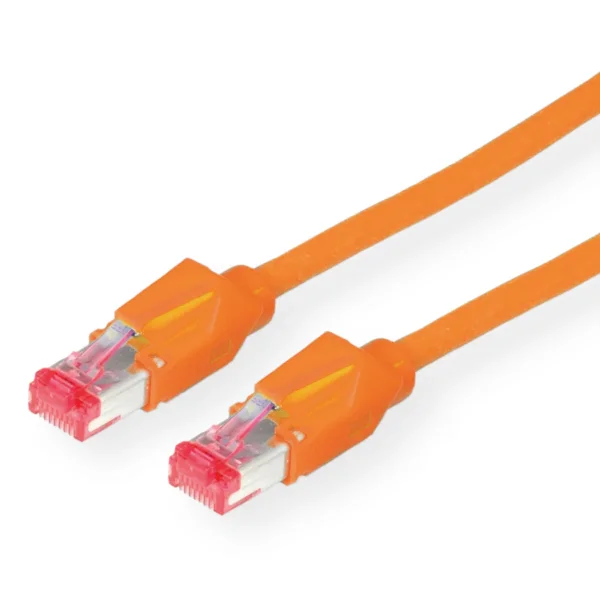 DÄTWYLER Patchkabel Cat.6 (Class E) S/FTP, CU 7702 flex LSOH, Hirose TM21, orange, 3 m