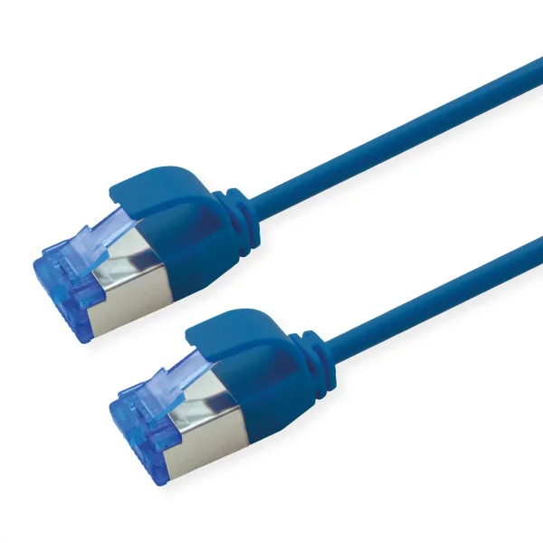 ROLINE Patchkabel Cat.6A (Class EA) S/FTP (PiMF), LSOH, PoE, blau, 0,5 m