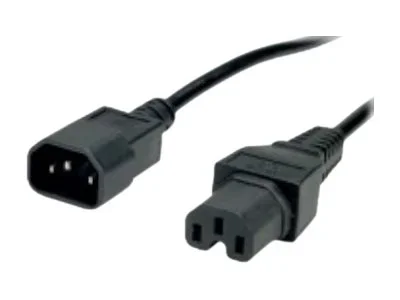 VALUE Netzkabel IEC320/C14 Stecker 1m