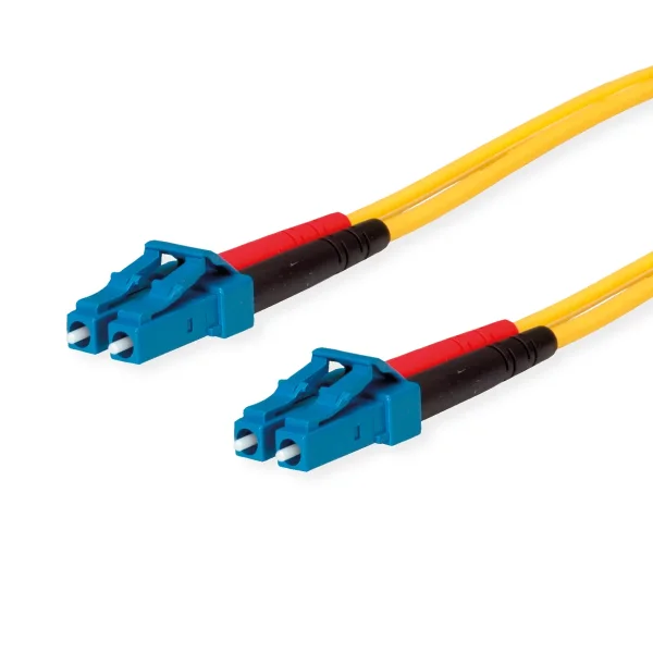 TELEGÄRTNER LWL Rangierkabel 2x E9/125 OS2, 1x LC Duplex - 1x LC Duplex, gelb, 10 m