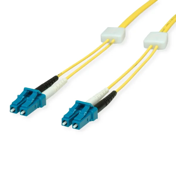 EasyLan LWL-LED-Patchkabel duplex 9/125µm OS2, LC/LC, gelb, 5 m