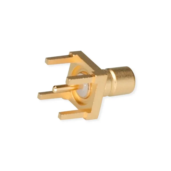 TELEGÄRTNER SMB-Anbaustecker print vergoldet