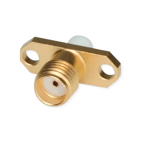 TELEGÄRTNER SMA-Einbaubuchse mit Flansch, vergoldet