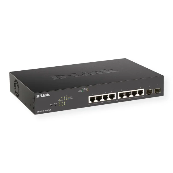 D-Link DGS-1100-10MPV2 10-Port PoE+ Gigabit Smart Switch 130W